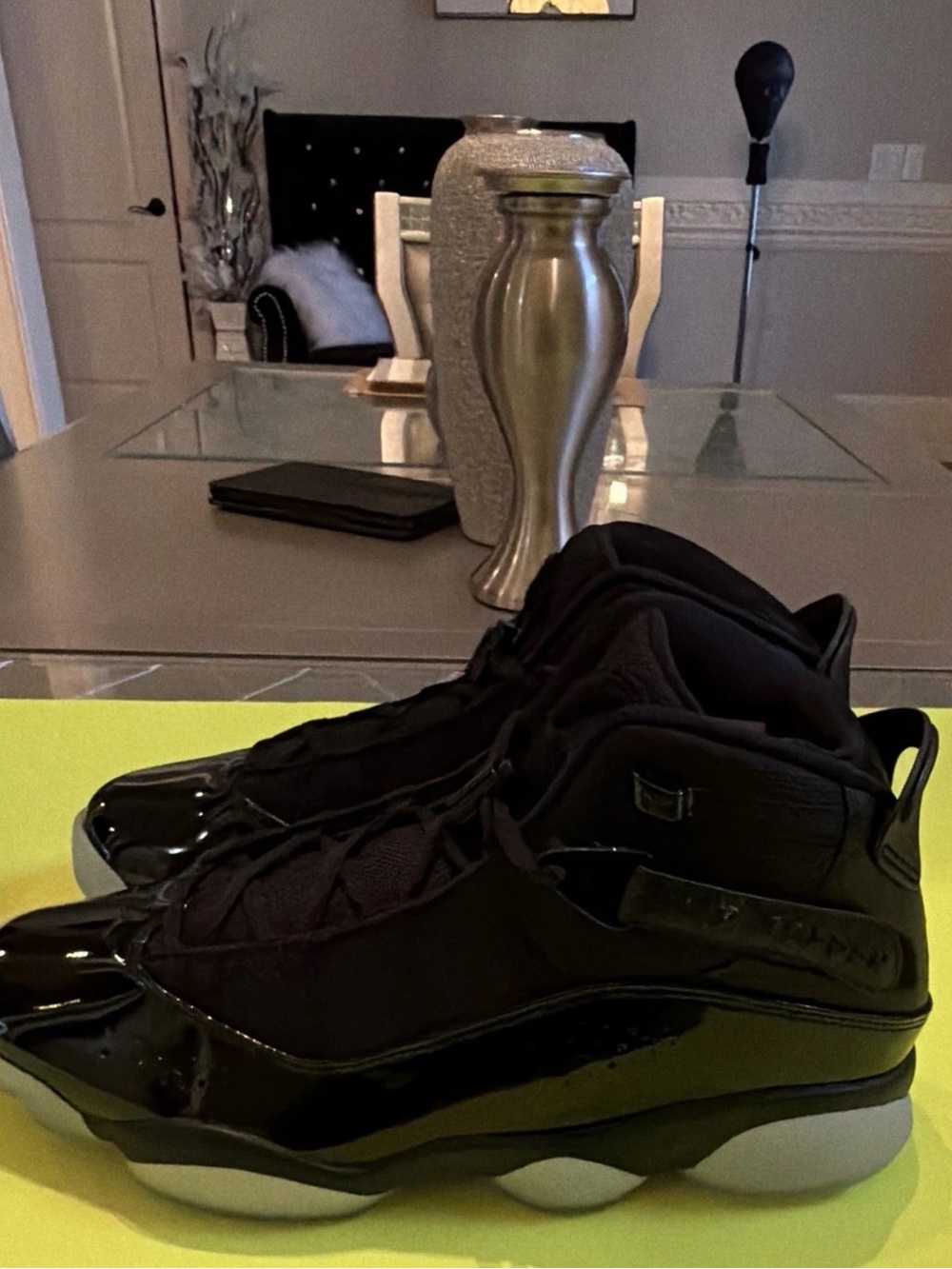 Jordan Air Jordan 6 Rings Black Ice Mid Top Sneakers 322992-011